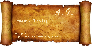 Armuth Ipoly névjegykártya